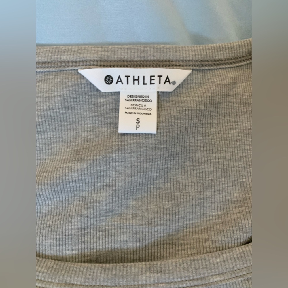 NWT Athleta  Signature Rib Square Neck Top Size Small - Picture 3 of 6